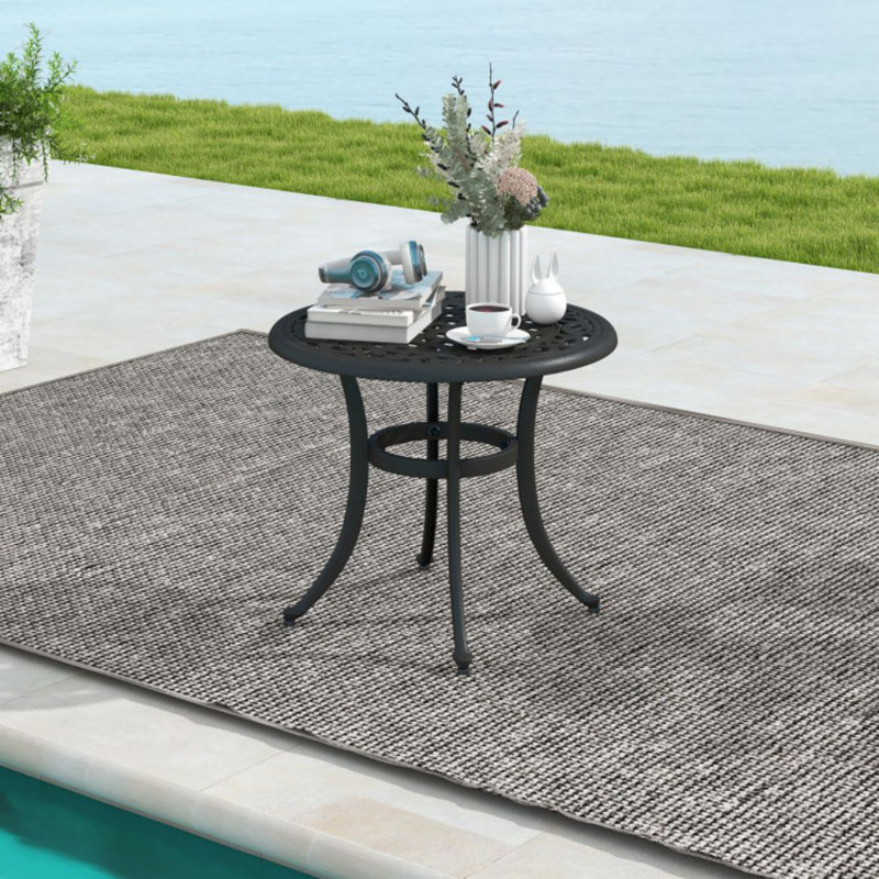 Charlton Home® Deilany Round 24'' Outdoor Side Table & Reviews | Wayfair